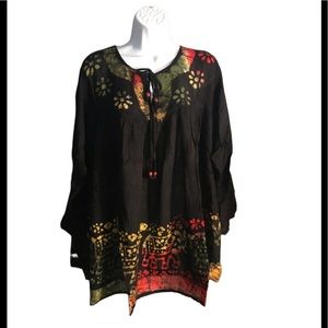 NWT.  BLOUSE by Sacred Threads. Onesize.  218882.  BL/RD7